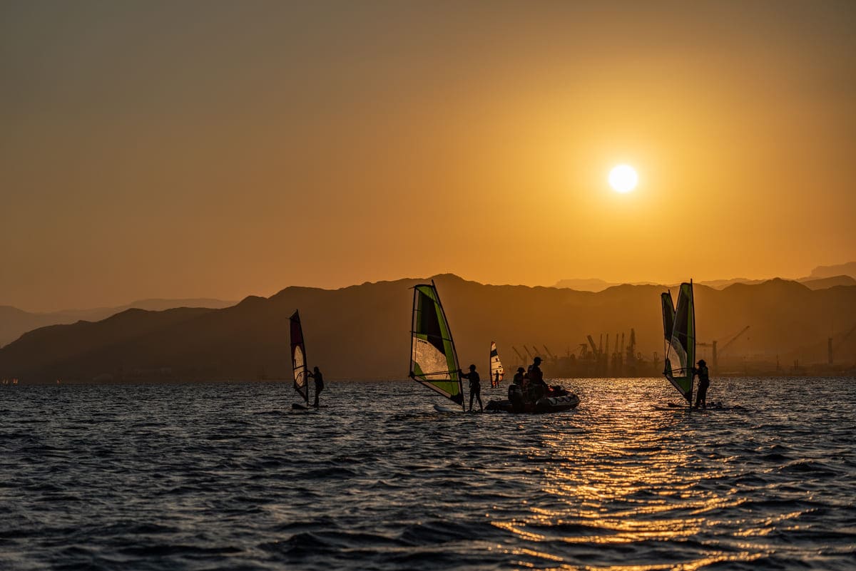 שקיעה בים האדום באילת