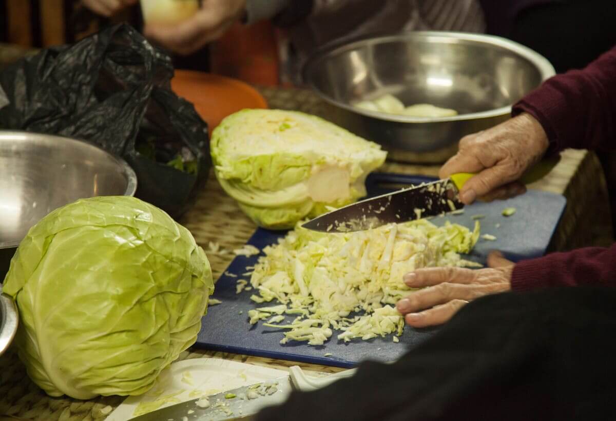 Chopped cabbage salad