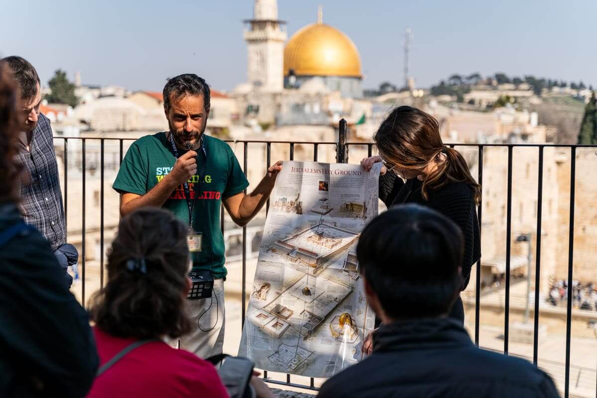 view of the gold dome in jerusalem